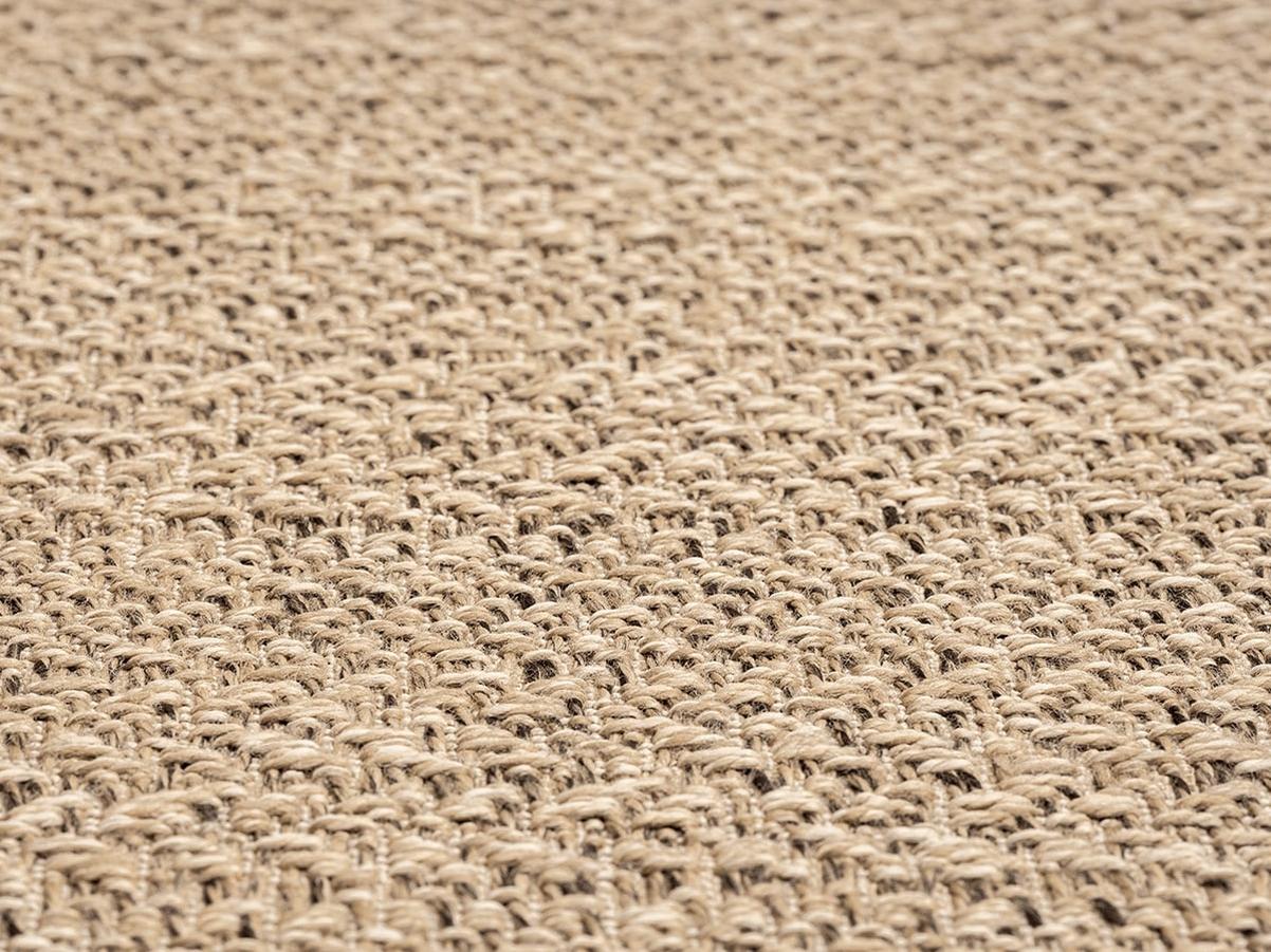 Outdoorteppich Terasse Balkon Indoor Robust Teppich Jute-Look Natur Oval