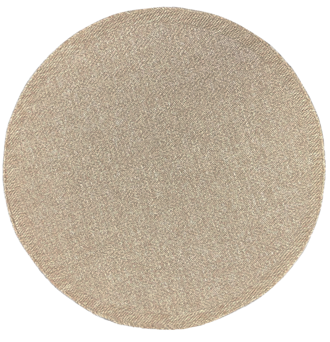 Teppich Modern Indoor Outdoor Flachgewebe Jute-Look Natur Rund