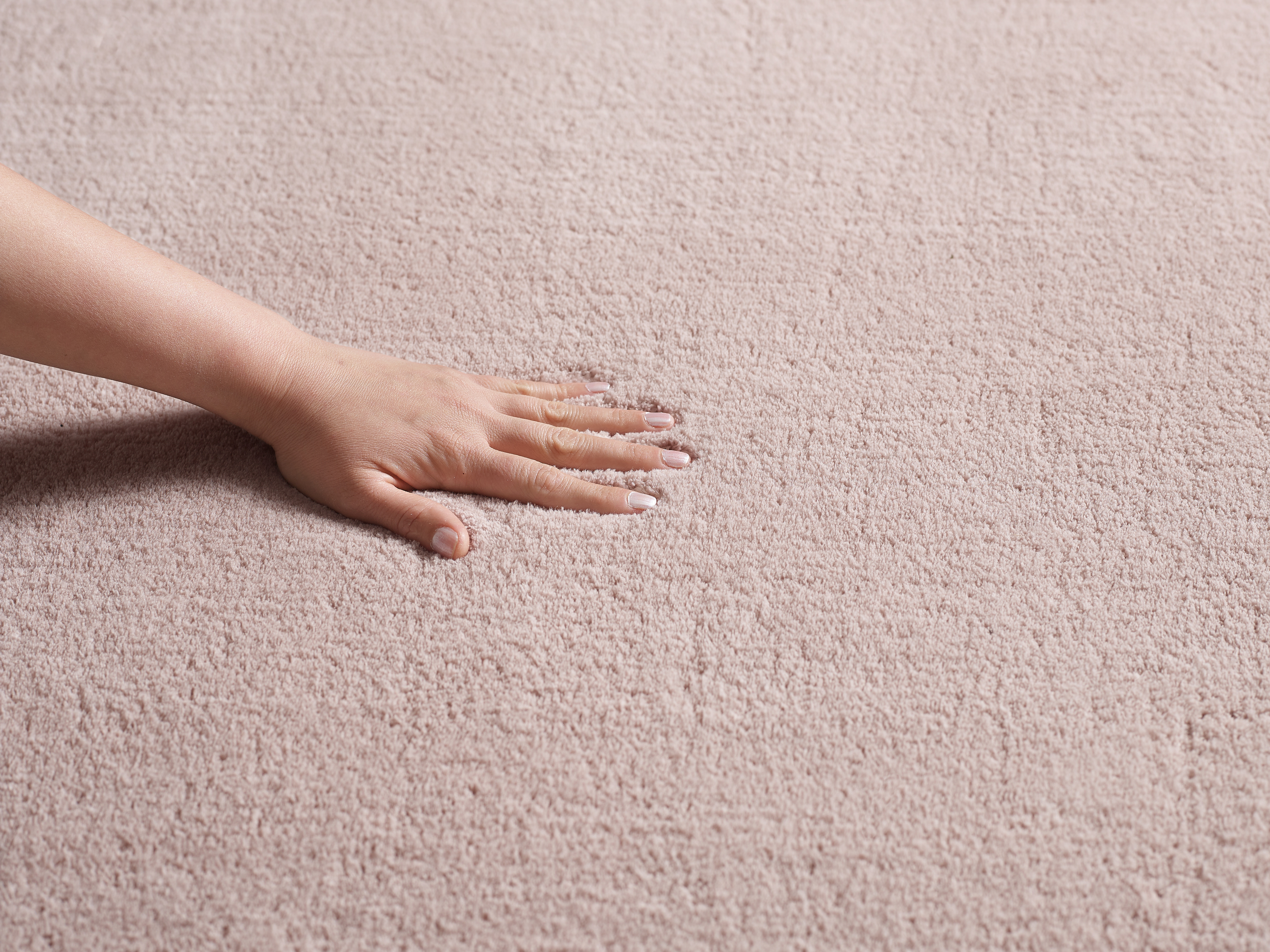 Scallop Teppich Kurzflor Wohnzimmer Anti-Rutsch Waschbar Pink Lavendel