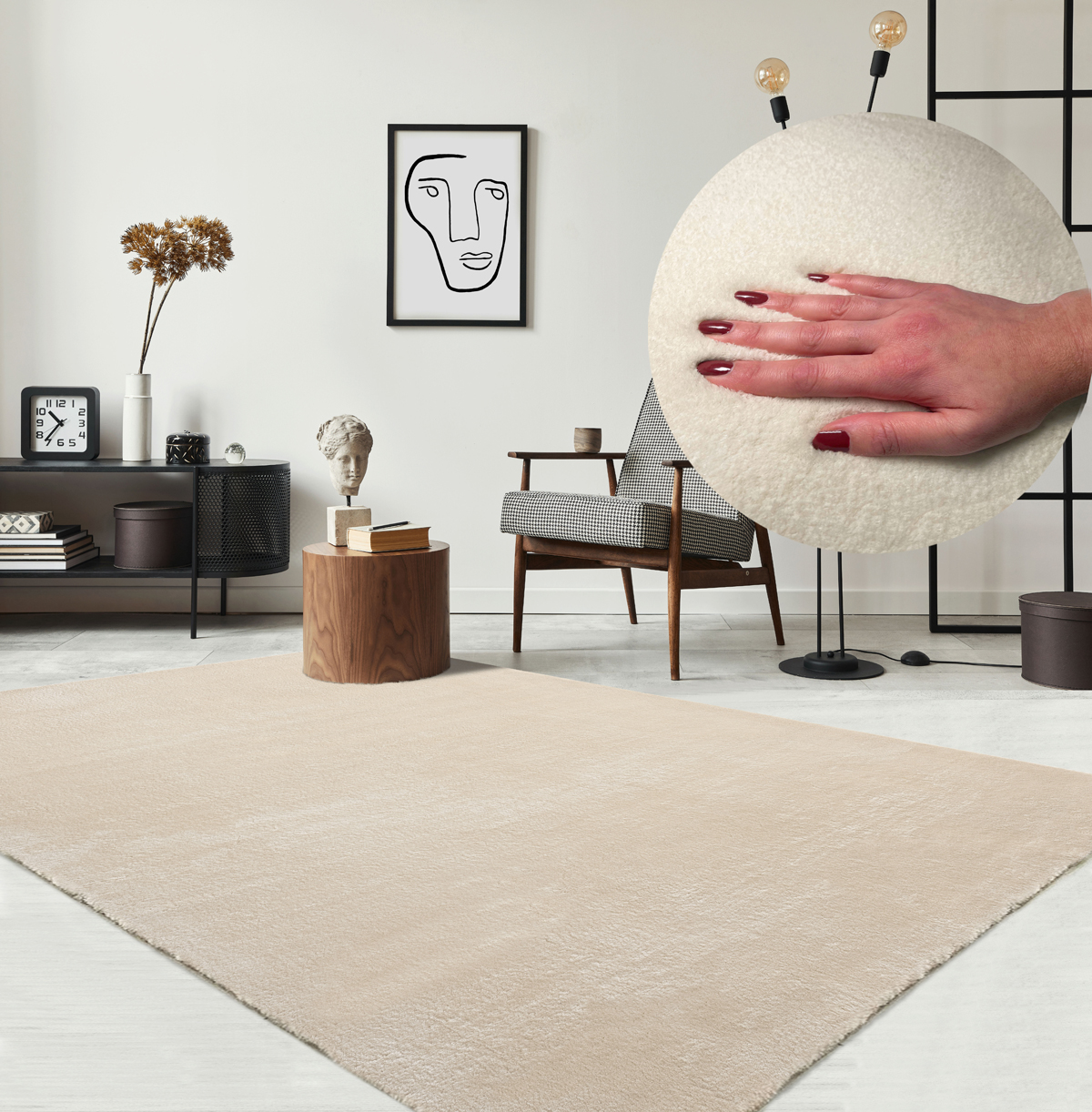 Carpet Short Pile Rug Soft Livingroom Anti-slip