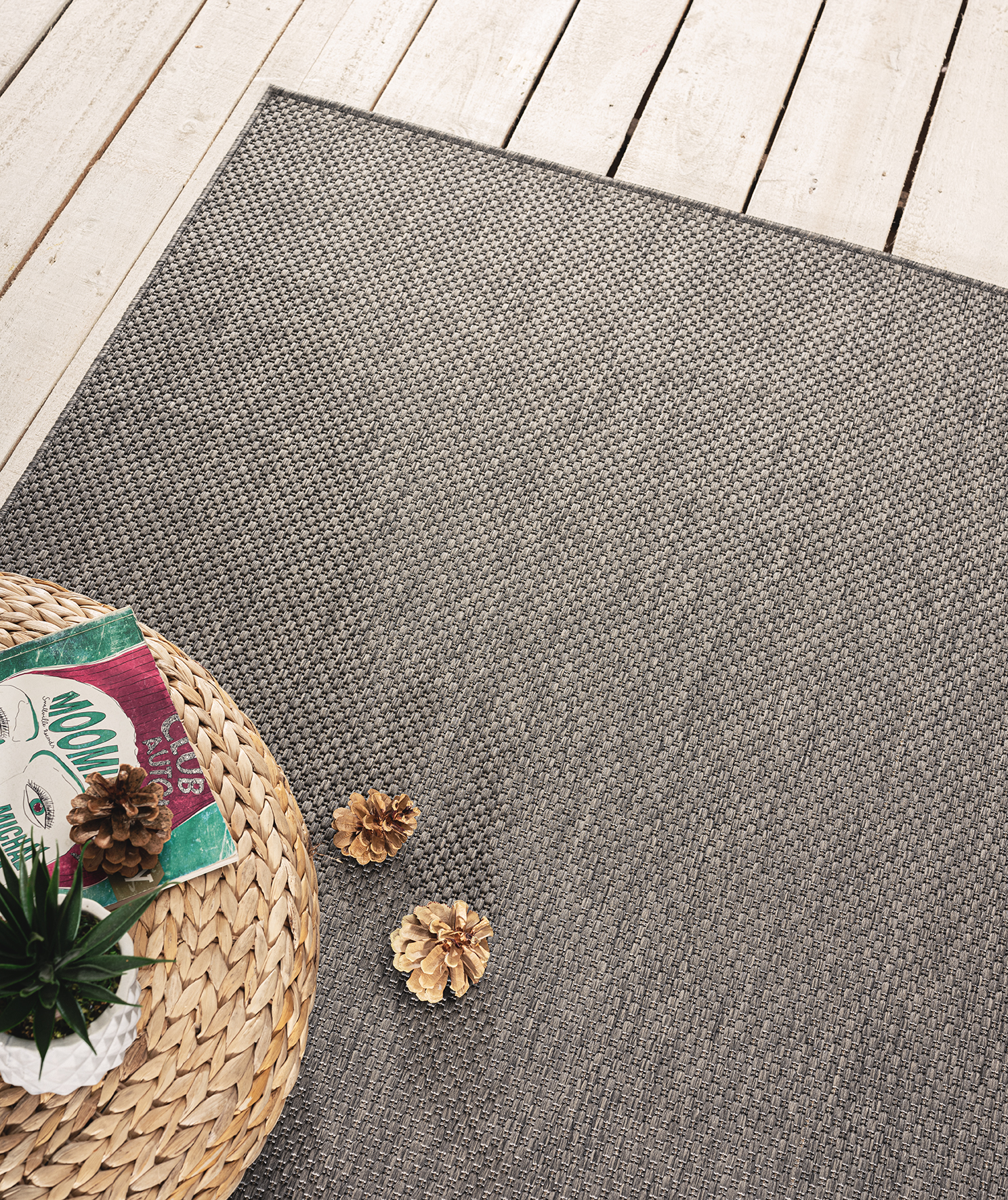 Outdoor Teppich Flachgewebt Terasse Küche Balkon Uni Viele Farben