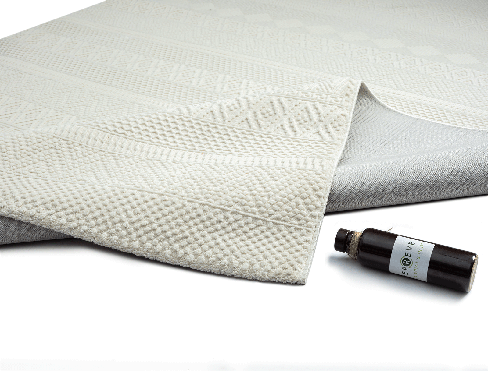 Designer Teppich Wohnzimmer Modern Stil Uni Nachhaltig Creme