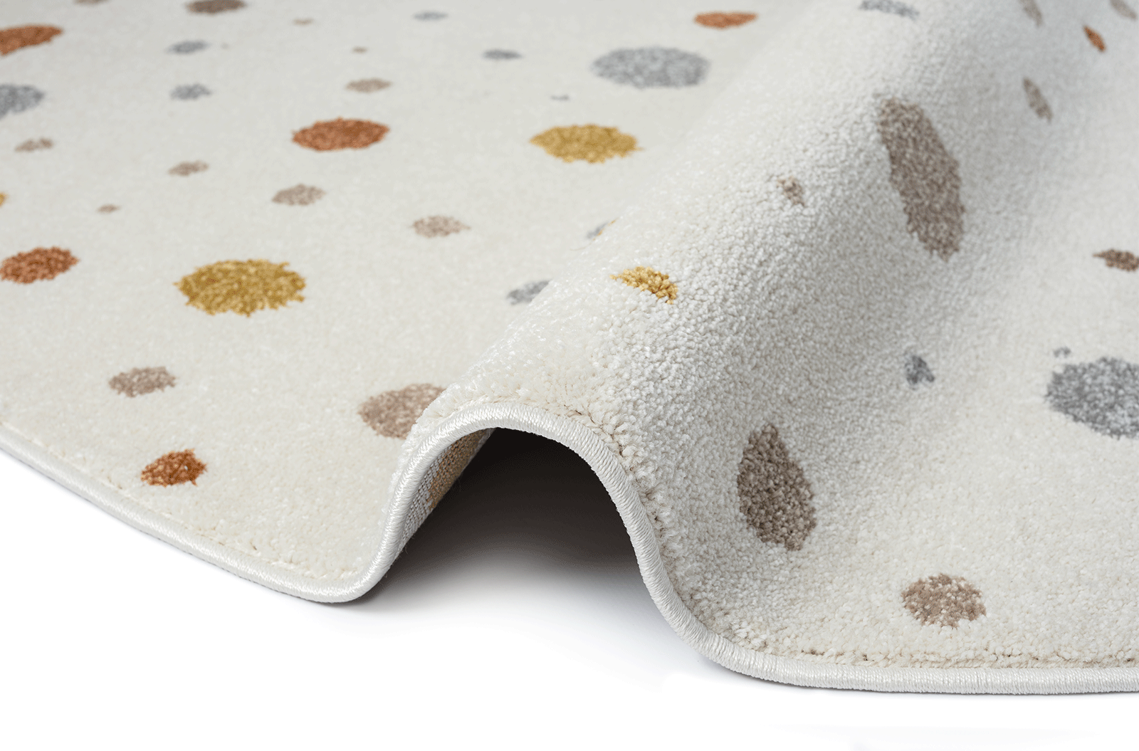 Teppich Kinderzimmer Babyzimmer Mädchen Junge Creme Bunt Rund